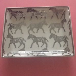 Zebra printed jewelry tray J.Crew